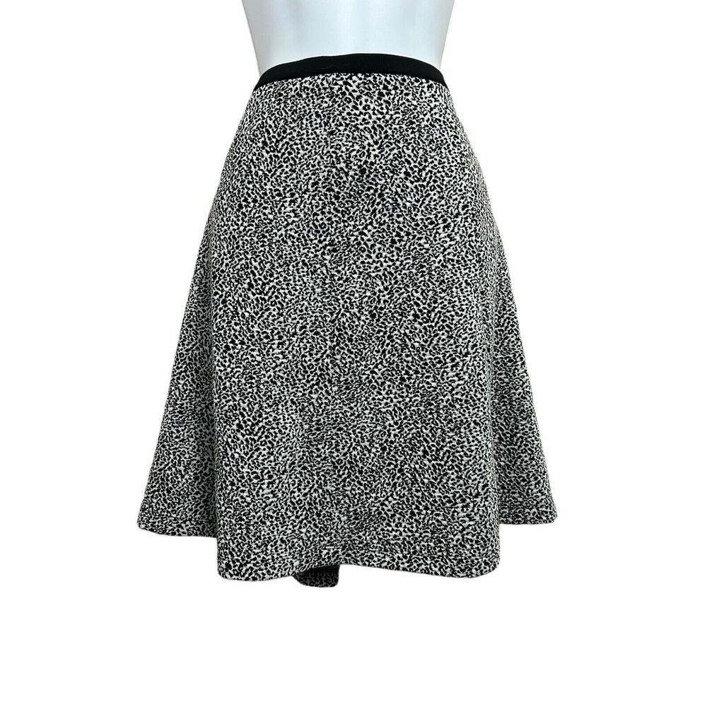 Calvin Klein Black & White Zebra Print A-Line Skirt Size 10 Lined Knee Length